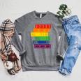 Threadless Grey Sky Chai Rainbow Book Pride Stack Graphic Raglan Sleeve Sweatshirt Deep Heather
