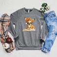 Tiny Puppy Open Book Reading Dog Lover Graphic Round Glasses Raglan Sleeve Sweatshirt Deep Heather Tiny Puppy Open Book Reading Dog Lover Graphic Round Glasses Raglan Sleeve Sweatshirt Deep Heather