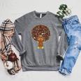 History Month Afro Book Lover Women Girls Librarian Raglan Sleeve Sweatshirt Deep Heather