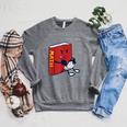 Trendy Graphic Math Book Gamer Homework Break Raglan Sleeve Sweatshirt Deep Heather