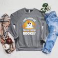 Trick Or Treating Ask For Books Halloween Book Lover Reading Raglan Sleeve Sweatshirt Deep Heather