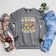 I Tried To Form A Gang But It Turned Into A Book Club Groovy Raglan Sleeve Sweatshirt Deep Heather
