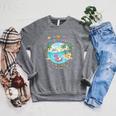 Tropical Trip They Just Book Themselves Tourist Raglan Sleeve Sweatshirt Deep Heather