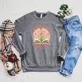 Unearth a Story 2026 Summer Reading Program Flowers Book Raglan Sleeve Sweatshirt Deep Heather