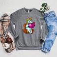 Unicorn Librarian For A Teacher Reading Book In School Raglan Sleeve Sweatshirt Deep Heather