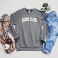 Vintage Book Club Classic Librarian Bookworm Premium Tri-Blend Raglan Sleeve Sweatshirt Deep Heather
