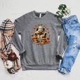 Vintage Ghost Book Reading Pumpkin Gothic Halloween Teachers Raglan Sleeve Sweatshirt Deep Heather Vintage Ghost Book Reading Pumpkin Gothic Halloween Teachers Raglan Sleeve Sweatshirt Deep Heather