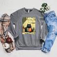 Vintage Japanese Cat Book Lovers Librarian Cat Dad Teacher Raglan Sleeve Sweatshirt Deep Heather Vintage Japanese Cat Book Lovers Librarian Cat Dad Teacher Raglan Sleeve Sweatshirt Deep Heather