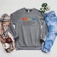 Vintage Librarian Definition Keeper Of Books Back To School Raglan Sleeve Sweatshirt Deep Heather