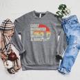 Vintage Retro Easily Distracted By Cats And Books Raglan Sleeve Sweatshirt Deep Heather