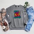 Volleyball Comic Book Art Just a Girl Who Loves Volleyball Raglan Sleeve Sweatshirt Deep Heather