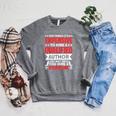 Wait Until You Hire A Stupid One Book Lover Author Raglan Sleeve Sweatshirt Deep Heather