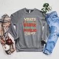 What's More Punk Than The Public Library Books Librarian Raglan Sleeve Sweatshirt Deep Heather