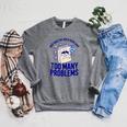 Why Was The Math Book Sad Too Many Problems Math Humor Raglan Sleeve Sweatshirt Deep Heather