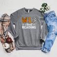 Wild About Reading Books Reader Lover Animals Leopard Zebra Raglan Sleeve Sweatshirt Deep Heather Wild About Reading Books Reader Lover Animals Leopard Zebra Raglan Sleeve Sweatshirt Deep Heather