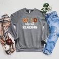 Wild About Reading Teacher Reading Books Back To School Raglan Sleeve Sweatshirt Deep Heather Wild About Reading Teacher Reading Books Back To School Raglan Sleeve Sweatshirt Deep Heather