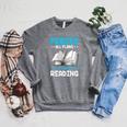 Winter Reading Book Bookworm Winter Raglan Sleeve Sweatshirt Deep Heather