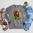 Women Reading Book Educated Black History Month Women Raglan Sleeve Sweatshirt Deep Heather
