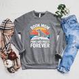 Women's Book Mom Dog Lover Paws And Pages Forever Raglan Sleeve Sweatshirt Deep Heather Women's Book Mom Dog Lover Paws And Pages Forever Raglan Sleeve Sweatshirt Deep Heather