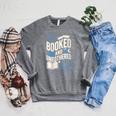 Women's Booktrovert Introvert Reader Library Card Coffee Books Raglan Sleeve Sweatshirt Deep Heather