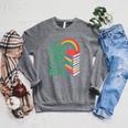 Women's Its Good Luck To Read Rainbow Reading Books Raglan Sleeve Sweatshirt Deep Heather