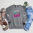 Women's I Lift So I Can Carry More Books Reader Librarian Raglan Sleeve Sweatshirt Deep Heather Women's I Lift So I Can Carry More Books Reader Librarian Raglan Sleeve Sweatshirt Deep Heather