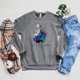 Women's Vintage Book Quote It’s No Use Going Back To Yesterday Raglan Sleeve Sweatshirt Deep Heather