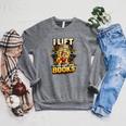 Workout I Lift So I Can Carry More Books Humor Raglan Sleeve Sweatshirt Deep Heather Workout I Lift So I Can Carry More Books Humor Raglan Sleeve Sweatshirt Deep Heather