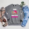 Yoshi Born To Be A Bookworm Personalized Raglan Sleeve Sweatshirt Deep Heather Yoshi Born To Be A Bookworm Personalized Raglan Sleeve Sweatshirt Deep Heather
