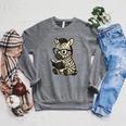Zebra Reading Book Lover Raglan Sleeve Sweatshirt Deep Heather