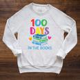 100 Days In The Books School Celebration Raglan Sleeve Sweatshirt Heather Mustard