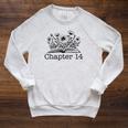 14th Birthday Chapter 14 Reading Book Lover Bookworm Girls Raglan Sleeve Sweatshirt Heather Mustard