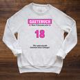 18th Birthday Guest Book Party 18 Years Raglan Sleeve Sweatshirt Heather Mustard