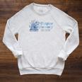 1956 Chapter Seventy 70th Birthday Blue Toile Floral Book Raglan Sleeve Sweatshirt Heather Mustard