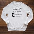 1984 Not An Instruction Manual Orwell Book Lover Themed Raglan Sleeve Sweatshirt Heather Mustard