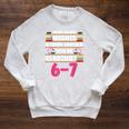 6 7 Meme Book Lover Teachers Bookish Men Women Kids Raglan Sleeve Sweatshirt Heather Mustard