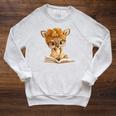 Adorable Fawn Reading Book Lover With Raglan Sleeve Sweatshirt Heather Mustard Adorable Fawn Reading Book Lover With Raglan Sleeve Sweatshirt Heather Mustard