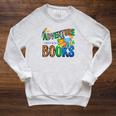 Adventure Starts With Books Jungle Animals Kids Reading Them Raglan Sleeve Sweatshirt Heather Mustard Adventure Starts With Books Jungle Animals Kids Reading Them Raglan Sleeve Sweatshirt Heather Mustard