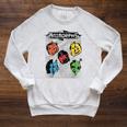 Animorphs Split Face Character Colorful Grid Book Series Raglan Sleeve Sweatshirt Heather Mustard
