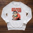 Anti Social Book Club Vintage Retro Reader Art Premium Tri-Blend Raglan Sleeve Sweatshirt Heather Mustard