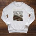 Apparel Dark Academia Book Club Aesthetic Reader Raglan Sleeve Sweatshirt Heather Mustard
