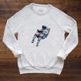 Astronaut Reading Book Sci-Fi Enthusiast Raglan Sleeve Sweatshirt Heather Mustard