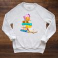 Axolotl Reading Book Bookworm Book Lover Girls Boys Raglan Sleeve Sweatshirt Heather Mustard
