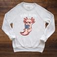 Axolotl Reading a Book Read Alotl Books Axolotl Book Raglan Sleeve Sweatshirt Heather Mustard