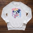 Baby Goat Small Book Reading Animal Lover Graphic Portrait Comfort Colors Crop Top Raglan Sleeve Sweatshirt Heather Mustard