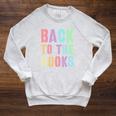 BACK TO THE BOOKS Happy First Day School Future Grads Premium Tri-Blend Raglan Sleeve Sweatshirt Heather Mustard BACK TO THE BOOKS Happy First Day School Future Grads Premium Tri-Blend Raglan Sleeve Sweatshirt Heather Mustard
