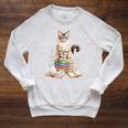 Balinese Cat Longhaired Siamese Books Flowers Book Reading Raglan Sleeve Sweatshirt Heather Mustard Balinese Cat Longhaired Siamese Books Flowers Book Reading Raglan Sleeve Sweatshirt Heather Mustard