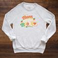 Bans Off Our Books Bookaholic Banned Book Lovers Readers Raglan Sleeve Sweatshirt Heather Mustard