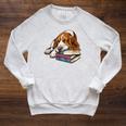 Basset Hound Books Dog Breed Graphic Raglan Sleeve Sweatshirt Heather Mustard Basset Hound Books Dog Breed Graphic Raglan Sleeve Sweatshirt Heather Mustard