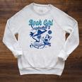 Beach Book Lover Women Girls Book Girl Summer Raglan Sleeve Sweatshirt Heather Mustard